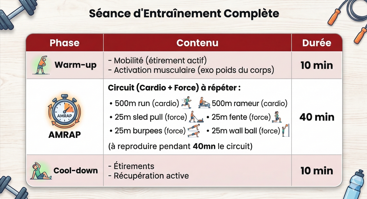 séance d'entrainement hyrox